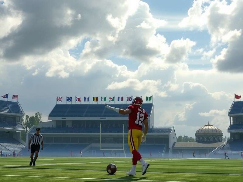 Concept art of the Plato Westfield digital realm showing a futuristic cityscape with neon lights and players interacting