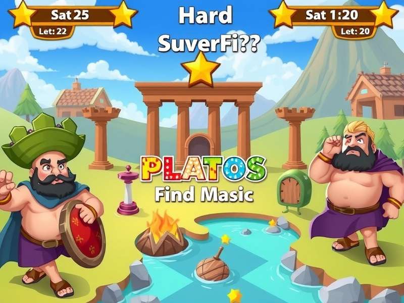 Plato APK interface showing multiple mini-games on mobile device
