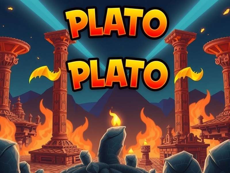 Screenshot showing the vibrant social hub and game lobby inside the Plato app