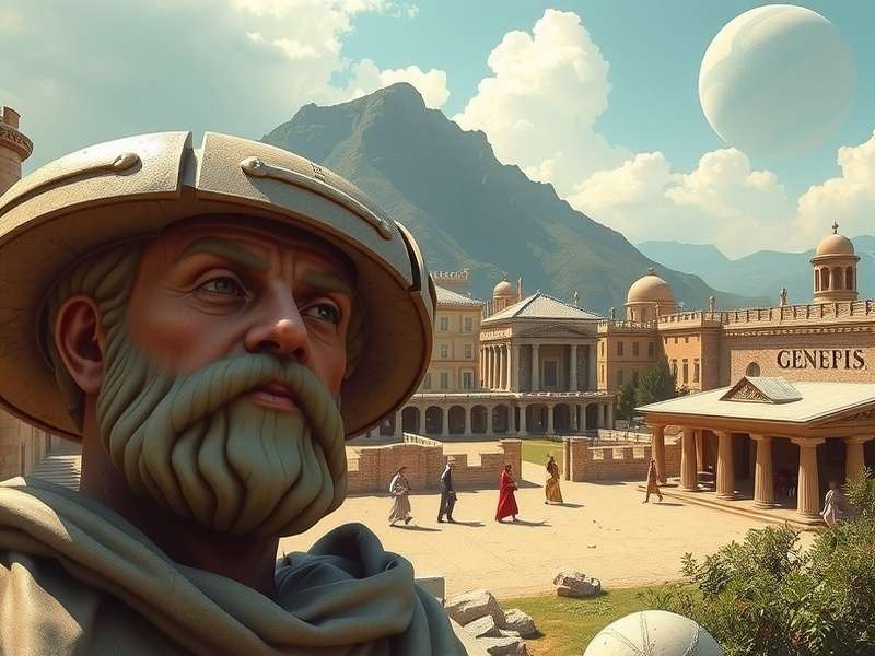 Ancient Greek statue of Socrates, looking thoughtful