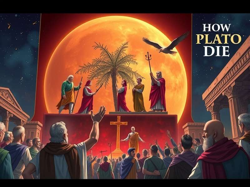 Ancient Greek scroll and ruins representing Plato's era