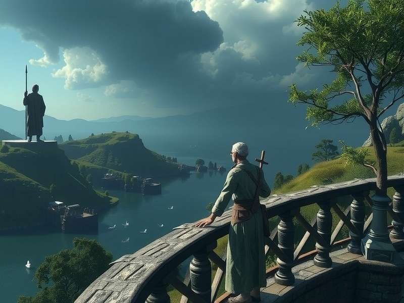 Ancient Greek philosophy scroll depicting Plato's ideas