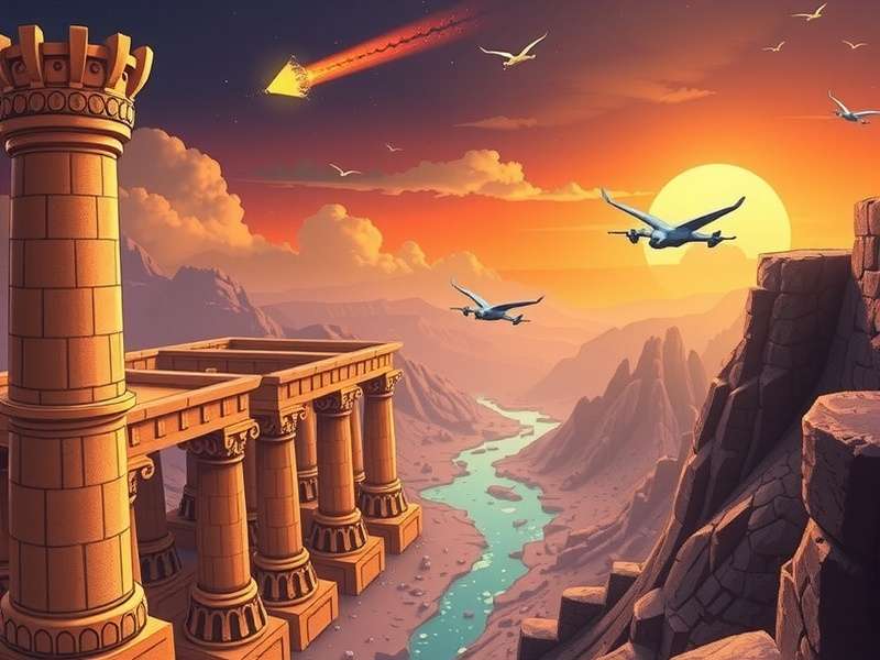 Complex in-game strategy map of Pillars of Plato with resource nodes and paths