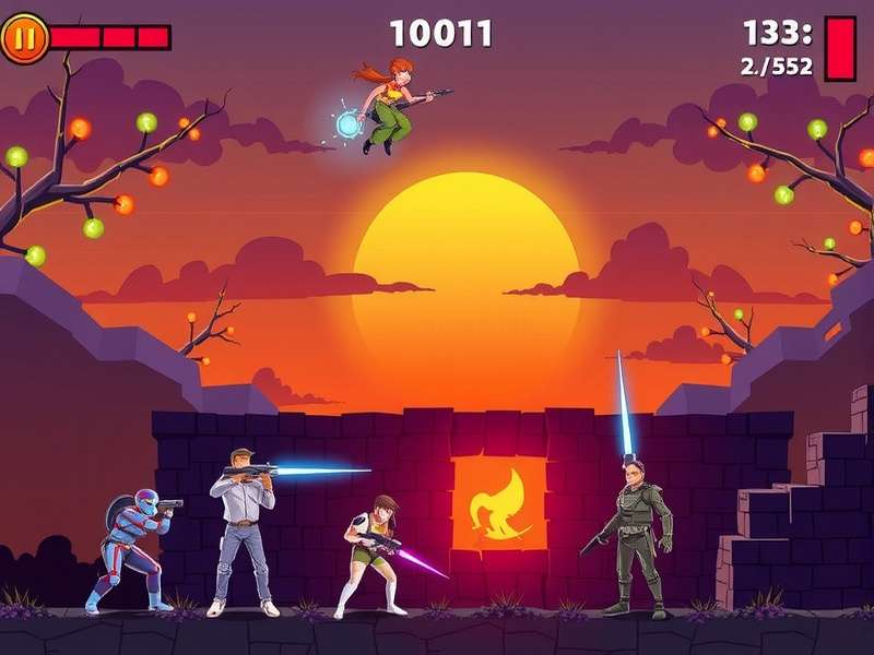 Screenshot depicting the unified platoon standing together at the climax