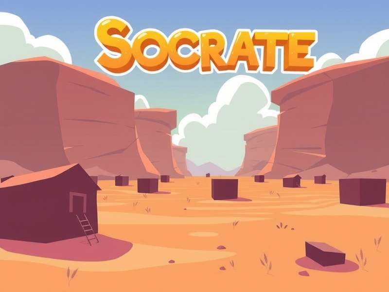 Socrate character artwork from Plato Game, standing in a philosophical pose with ancient Greek motifs
